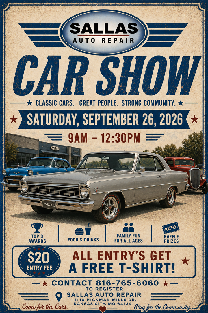Mark Your Calendars for our Car Show in 2026 | Sallas Auto Repair